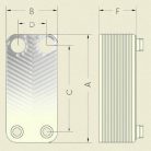 Ba-27-80 Lemezes hőcserélő 80 lemezes 390kW 4x1 1/4” külső csatlakozással